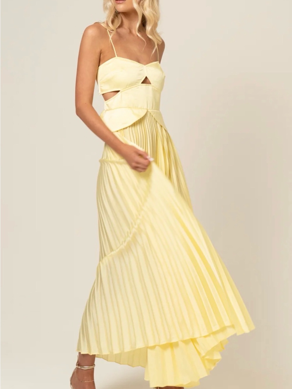 All About May "April Vintage Glam Maxi Dress" with Cutout Bodice